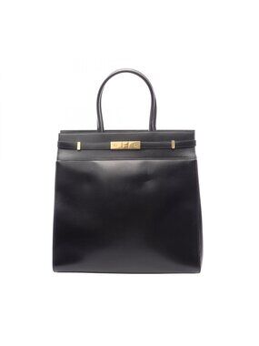 Saint Laurent Paris Tote Bag Manhattan Black Leather